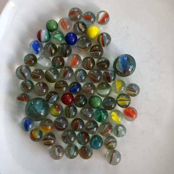 Vintage glass marbles 350g (lot #1) - Picture 3 of 5